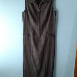 Worthington  Dress Size 12 Tall Womans Black with white stripes